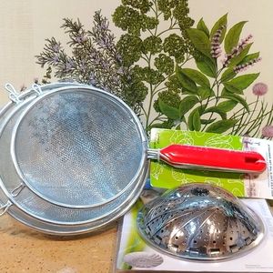 Uniware Folding Steamer & Strainer Set of 3